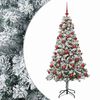 vidaXL Műfenyő g&ouml;mb&ouml;kkel 120 cm 150 LED Meleg feh&eacute;r PVC &eacute;s f&eacute;m