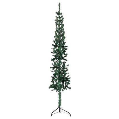 vidaXL zöld vékony fél műkarácsonyfa állvánnyal 150 cm