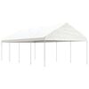 vidaXL feh&eacute;r polietil&eacute;n pavilon tetővel 8,92 x 4,08 x 3,22 m