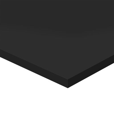 vidaXL 4 db magasfényű fekete forgácslap könyvespolc 60 x 40 x 1,5 cm