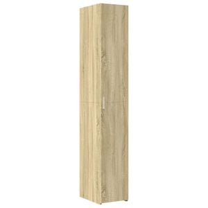 vidaXL sonoma t&ouml;lgy sz&iacute;nű szerelt fa magasszekr&eacute;ny 30 x 42,5 x 185 cm