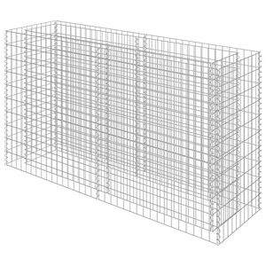 vidaXL horganyzott ac&eacute;l gabion magas&aacute;gy&aacute;s 180 x 50 x 100 cm