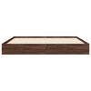 vidaXL barna tölgyszínű szerelt fa ágykeret 135 x 190 cm