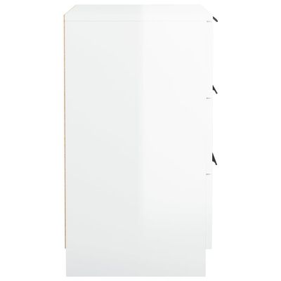 vidaXL 2 db magasfényű fehér éjjeliszekrény 40 x 36 x 65 cm