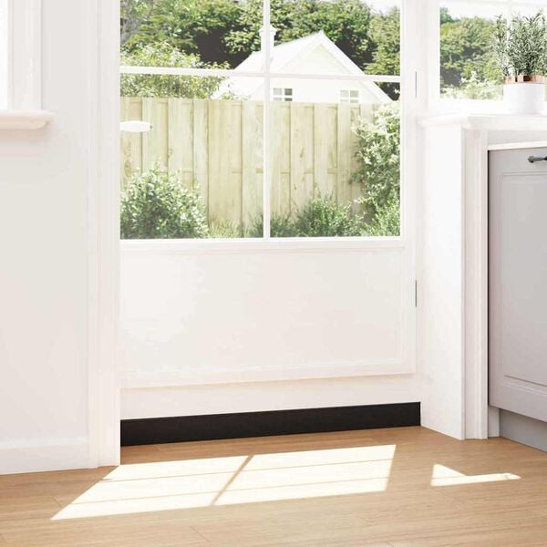 vidaXL Csavaros Ajt&oacute; Kefe Z&aacute;r 2 pcs Fekete 100 cm Alum&iacute;nium &ouml;tv&ouml;zet