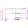 vidaXL fekete szerelt fa &eacute;s f&eacute;m TV-szekr&eacute;ny 100x31x39,5 cm