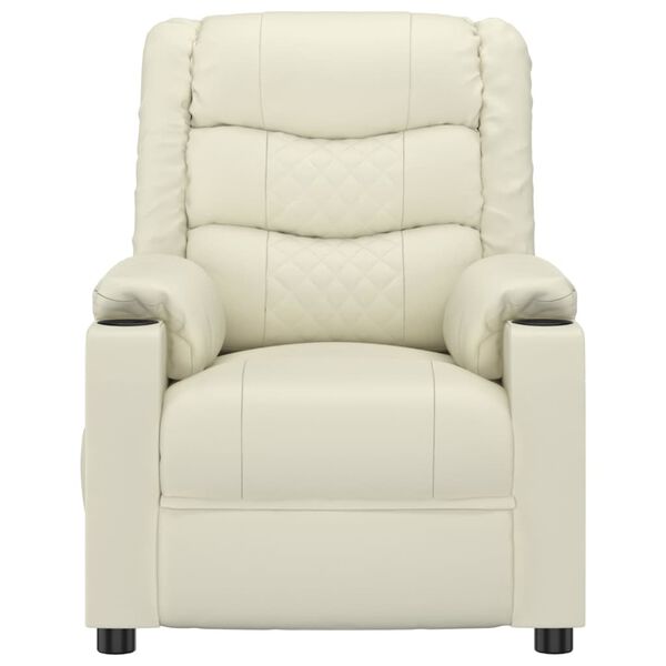 vidaXL kr&eacute;msz&iacute;nű műbőr elektromos d&ouml;nthető fotel