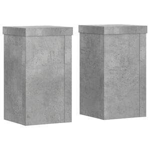 vidaXL 2 db betonsz&uuml;rke szerelt fa n&ouml;v&eacute;nytart&oacute; &aacute;llv&aacute;ny 10 x 10 x 18 cm