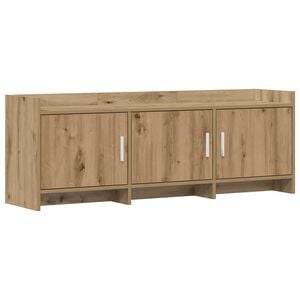 vidaXL TV szekr&eacute;ny 130 x 33 x 47 cm K&eacute;zműves T&ouml;lgy Szerelt Fa