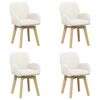 vidaXL Forg&oacute;s &Eacute;tkezős Sz&eacute;kek 4 pcs Boucl&eacute; Kr&eacute;msz&iacute;nű 54 x 58 x 87 cm