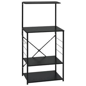 vidaXL fekete szerelt fa mikros&uuml;tő szekr&eacute;ny 60 x 39,6 x 123 cm