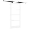 vidaXL Cs&uacute;sz&oacute; ajt&oacute; Feh&eacute;r 93 x 202 cm T&ouml;m&ouml;r fenyőfa &eacute;s &uuml;veg