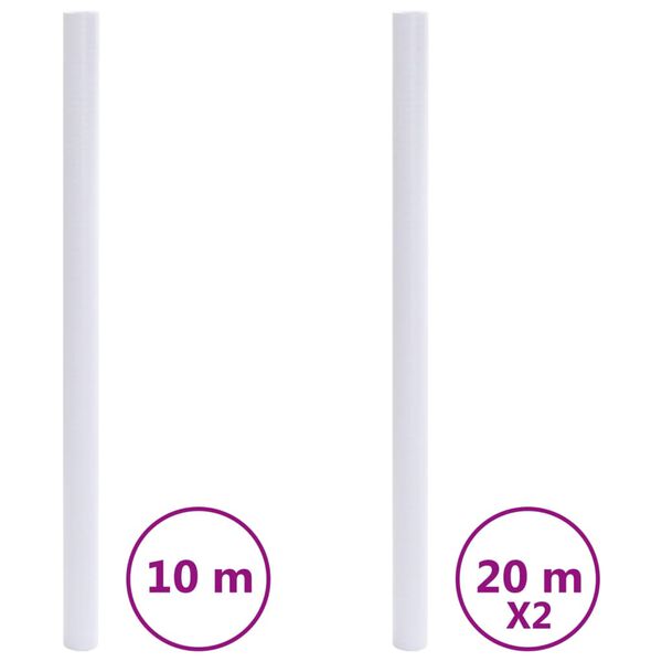 vidaXL matt fehér PVC ablakfóliák