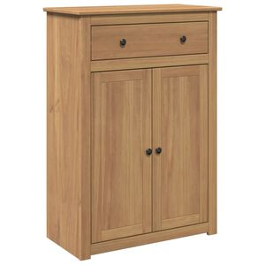 vidaXL PANAMA t&ouml;m&ouml;r fenyőfa cipőt&aacute;rol&oacute; szekr&eacute;ny 80 x 40 x 114 cm