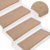 vidaXL 30 db b&eacute;zs &ouml;ntapad&oacute; l&eacute;pcsőszőnyeg 65 x 24,5 x 3,5 cm