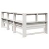 vidaXL fehér tömör fenyőfa könyvespolcos ágy matrac nélkül 90 x 200 cm