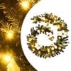 vidaXL fekete PVC kar&aacute;csonyi f&uuml;z&eacute;r LED-ekkel 2,7 m