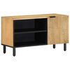 vidaXL barna t&ouml;m&ouml;r mang&oacute;fa TV-szekr&eacute;ny 80 x 31,5 x 46 cm