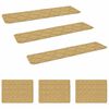 vidaXL L&eacute;pcsőszőnyegek 15 db 76 x 20 cm B&eacute;zs Poli&eacute;szter N&eacute;gysz&ouml;gletes