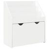 vidaXL Gyerek K&ouml;nyvespolc fi&oacute;kkal Magas F&eacute;nyű Feh&eacute;r 60 x 29,5 x 69 cm