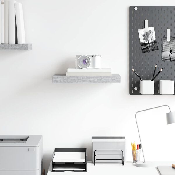 vidaXL betonsz&uuml;rke MDF lebegő fali polc 40 x 23 x 3,8 cm