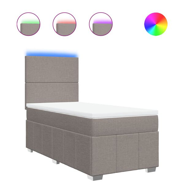 vidaXL t&oacute;psz&iacute;nű sz&ouml;vet rug&oacute;s &aacute;gy matraccal 100 x 200 cm