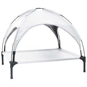 vidaXL Kutyafekhely 90 x 81 x 80,5 cm Ac&eacute;l Ez&uuml;st Sz&uuml;rke