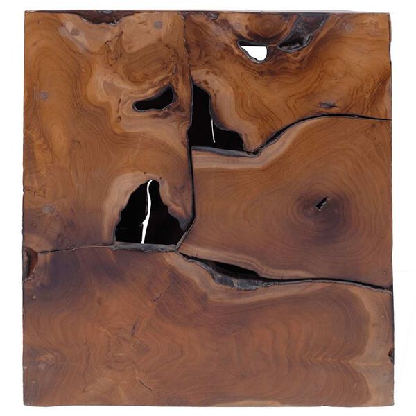 vidaXL 60 cm tömör tikfa dohányzóasztal / zsámoly