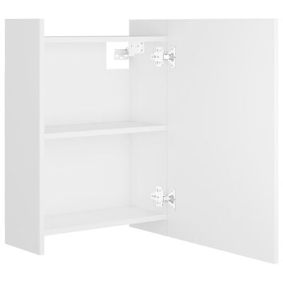vidaXL fehér forgácslap tükrös fürdőszoba szekrény 62,5 x 20,5 x 64 cm