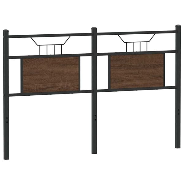 vidaXL barna t&ouml;lgy sz&iacute;nű szerelt fa &eacute;s ac&eacute;l fejt&aacute;mla 137 cm