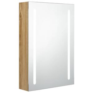 vidaXL t&ouml;lgysz&iacute;nű LED-es t&uuml;kr&ouml;s f&uuml;rdőszobaszekr&eacute;ny 50 x 13 x 70 cm
