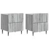 vidaXL &Eacute;jjeliszekr&eacute;ny fi&oacute;kkal 2 pcs Sz&uuml;rke Sonoma 43 x 34,5 x 49,5 cm