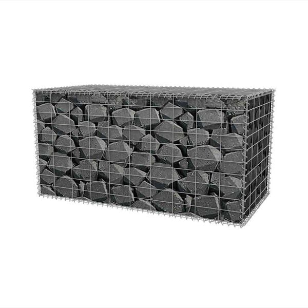 vidaXL horganyzott acél gabion kosár 100 x 50 x 50 cm