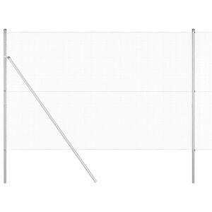 vidaXL Hegesztett dr&oacute;th&aacute;l&oacute;s ker&iacute;t&eacute;s talaj r&ouml;gz&iacute;t&eacute;s 50 x 1,5 m Ez&uuml;st