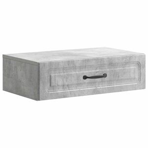 vidaXL Fali oldalt&aacute;bla Betonsz&uuml;rke 59 x 34,5 x 17 cm Szerelt Fa