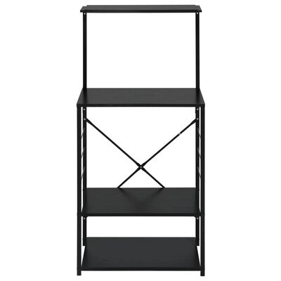 vidaXL fekete szerelt fa mikrosütő szekrény 60 x 39,6 x 123 cm
