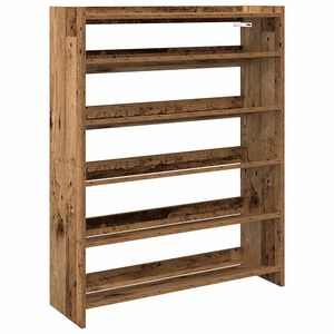 vidaXL antik fa szerelt fa cipőtart&oacute; 80x25x100 cm