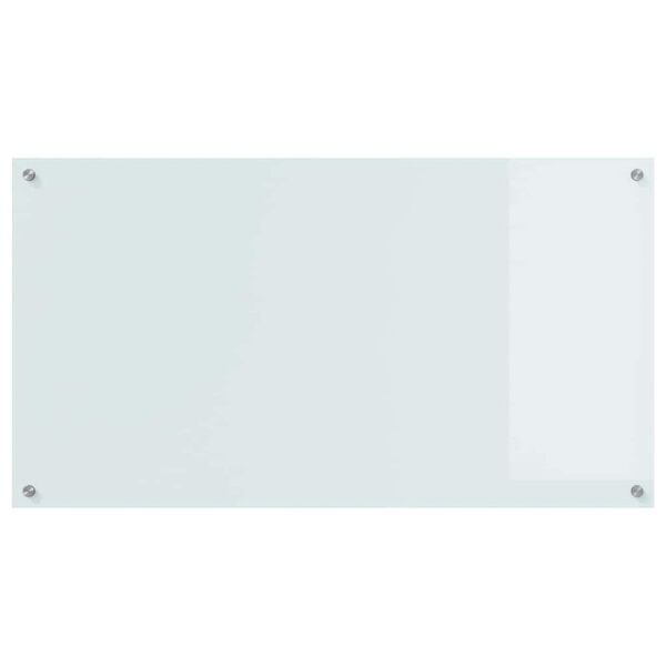 vidaXL Konyhai splashback Fehér 110 x 60 x 0,6 cm edzett üveg