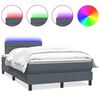 vidaXL s&ouml;t&eacute;tsz&uuml;rke b&aacute;rsony rug&oacute;s &eacute;s LED-es &aacute;gy matraccal 120x220 cm