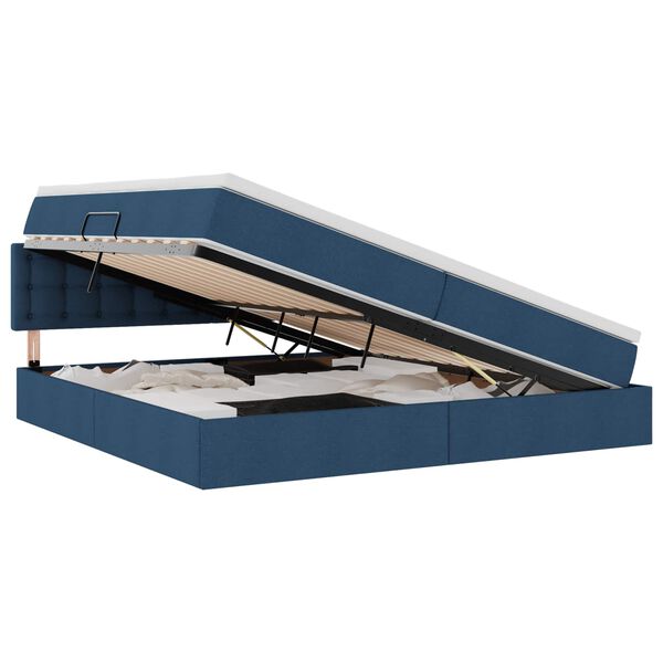 vidaXL &Aacute;gy t&aacute;rol&oacute;val &eacute;s LED l&aacute;mp&aacute;val matracmal K&eacute;k 200 x 200 cm sz&ouml;vet