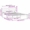 vidaXL Ágykeret fejtámlával Barna és taupe 140 x 200 cm Tömör fenyőfa