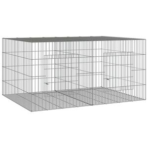 vidaXL 2 paneles horganyzott vas ny&uacute;lketrec 110 x 79 x 54 cm