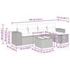 vidaXL 6 r&eacute;szes sz&uuml;rke polyrattan kerti &uuml;lőgarnit&uacute;ra p&aacute;rn&aacute;kkal