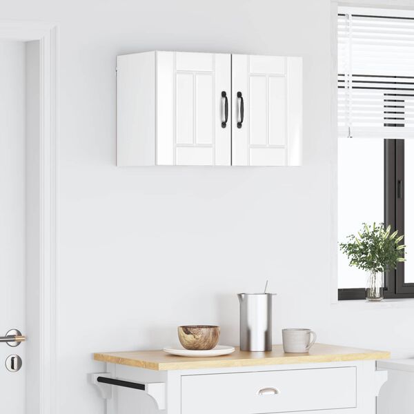 vidaXL Konyhaszekr&eacute;ny Lucca 2 pcs Magasf&eacute;nyű Feh&eacute;r 30 x 31 x 40 cm