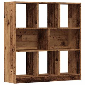 vidaXL antik fa sz&iacute;nű szerelt fa k&ouml;nyvszekr&eacute;ny 97,5 x 29,5 x 100 cm