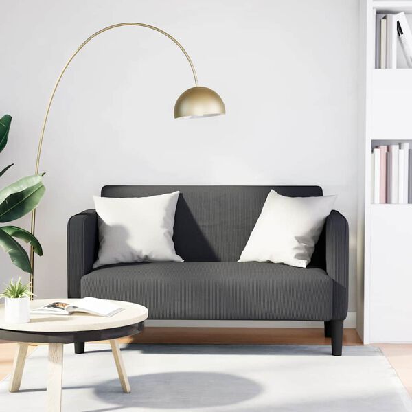 vidaXL s&ouml;t&eacute;tsz&uuml;rke kordb&aacute;rsony sz&ouml;vet loveseat kanap&eacute; 109 cm