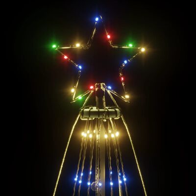 vidaXL karácsonyfa cövekkel 1134 színes LED-del 800 cm