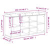 vidaXL szürke sonoma színű szerelt fa cipőtároló pad 102 x 32 x 50 cm