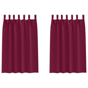 vidaXL Fekete F&uuml;gg&ouml;ny Gyűrűkkel 2 db Bord&oacute; 175 x 140 cm Poli&eacute;szter