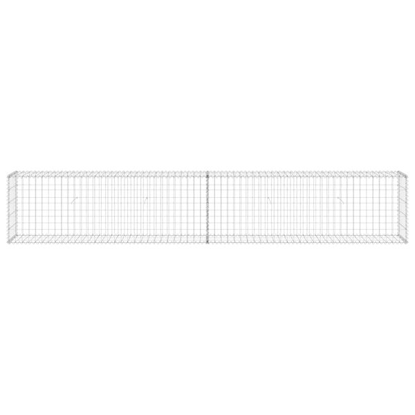 vidaXL horganyzott acél gabion fal fedéllel 300 x 30 x 50 cm